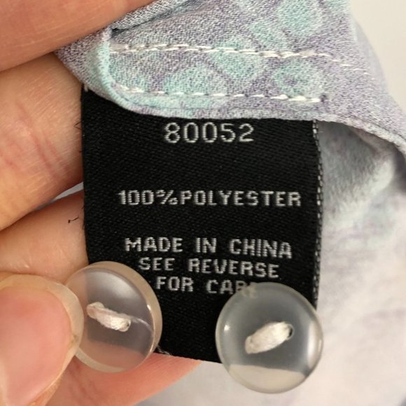 Mynt  1792 snakeskin print 3/4 sleeve shirt dress elastic waist blue purple 2X - Picture 11 of 16